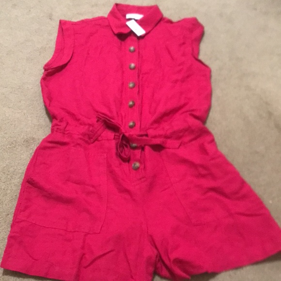 LOFT Pants - 🌸NEW🌸 Loft One Piece Linen Romper Jumpsuit Sold Out Online